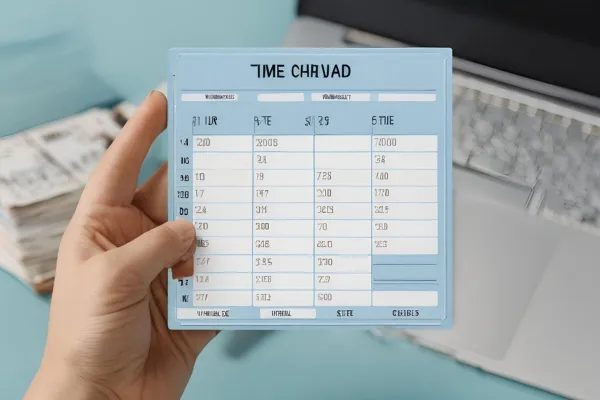 User-friendly time sheet template named 'Virtual Timecard LiteBlue' for efficient time tracking and reporting